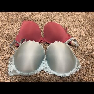 Victoria’s Secret bras with lace detail. Size 34DD
